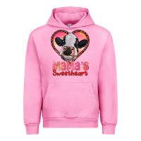 Fuchsia Pink mamas sweetheart baby cow Urban Hoodie - RanaPortraitStore