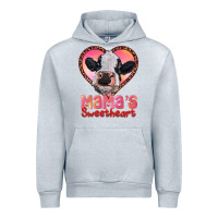 Heather Grey mamas sweetheart baby cow Urban Hoodie - RanaPortraitStore