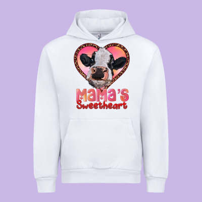 Mamas Sweetheart Baby Cow Urban Hoodie Designed By Ranaportraitstore