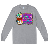Heather Grey iced coffee sarcasm Long Sleeve Tee - RacoonDesign