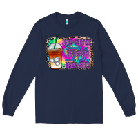 Navy iced coffee sarcasm Long Sleeve Tee - RacoonDesign
