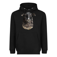 Black dorper sheep head Heavyweight Hoodie - LillyAllenDesigns