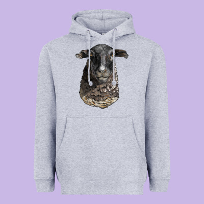Dorper Sheep Head Heavyweight Hoodie Designed By Lillyallendesigns