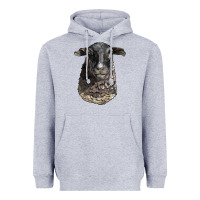 Heather Grey dorper sheep head Heavyweight Hoodie - LillyAllenDesigns