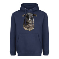 Navy dorper sheep head Heavyweight Hoodie - LillyAllenDesigns