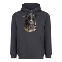 Smoke dorper sheep head Heavyweight Hoodie - LillyAllenDesigns