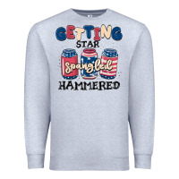 Heather Grey getting star spangled hammered Premium Sweatshirt - MaliasSmallBusiness