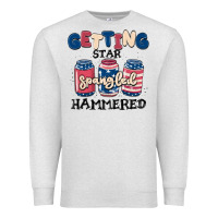 Oatmeal Heather getting star spangled hammered Premium Sweatshirt - MaliasSmallBusiness