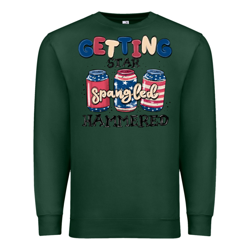 Getting Star Spangled Hammered Premium Sweatshirt by MaliasSmallBusiness | Teevron