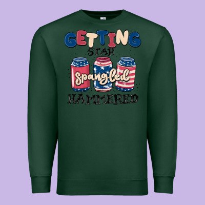 Getting Star Spangled Hammered Premium Sweatshirt Designed By Maliassmallbusiness