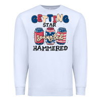 White getting star spangled hammered Premium Sweatshirt - MaliasSmallBusiness