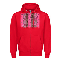 Red ribbon brush stoke Zipper Hoodie - JahusDesignShop
