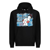 Black how snowflakes are made winter christmas Premium Hoodie - MaliasSmallBusiness