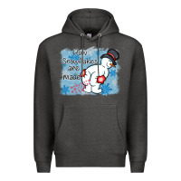 Charcoal Heather how snowflakes are made winter christmas Premium Hoodie - MaliasSmallBusiness