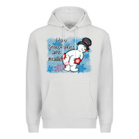 Dove Grey how snowflakes are made winter christmas Premium Hoodie - MaliasSmallBusiness