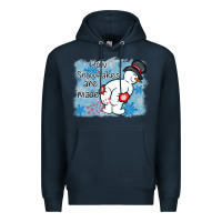 Navy how snowflakes are made winter christmas Premium Hoodie - MaliasSmallBusiness