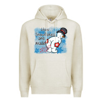 Oatmeal Heather how snowflakes are made winter christmas Premium Hoodie - MaliasSmallBusiness