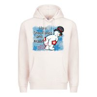 Pale Pink how snowflakes are made winter christmas Premium Hoodie - MaliasSmallBusiness
