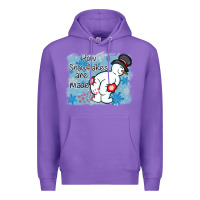 Purple how snowflakes are made winter christmas Premium Hoodie - MaliasSmallBusiness