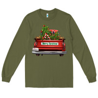 Army Green Christmas trees truck Long Sleeve Tee - FaDigitalArtStudio