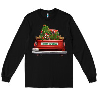 Black Christmas trees truck Long Sleeve Tee - FaDigitalArtStudio