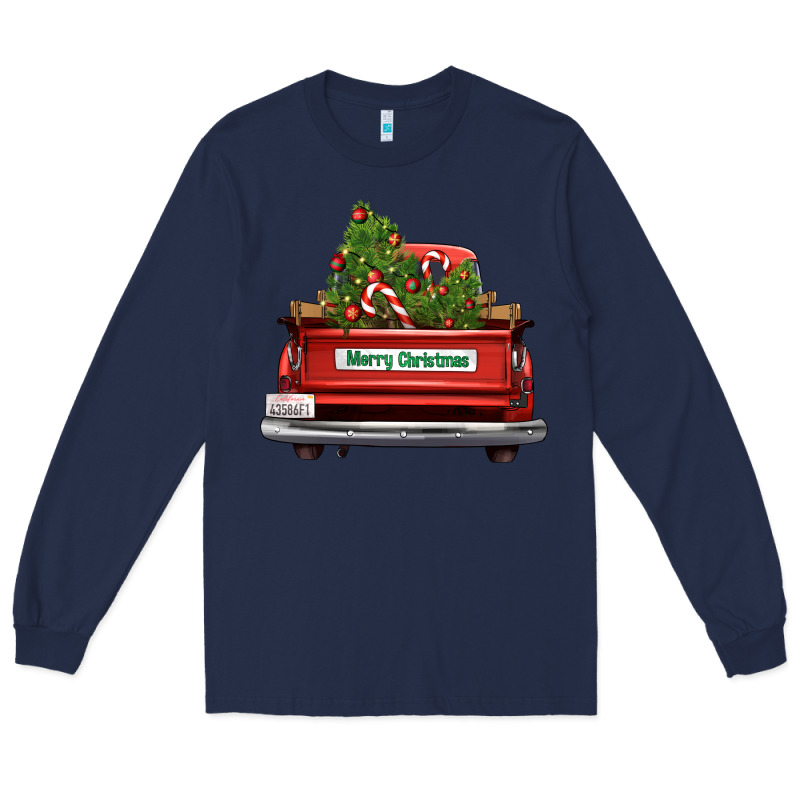 Christmas Trees Truck Long Sleeve Tee by FaDigitalArtStudio | Teevron