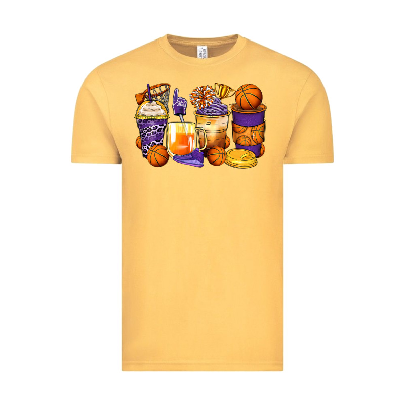 Basketball Coffee Cups Vintage Tee by Zillion Design Studio | Teevron