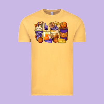 Basketball Coffee Cups Vintage Tee Designed By Zillion Design Studio