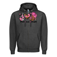 Charcoal Heather peace love  cowgirl Zipper Hoodie - AdoDesignShop