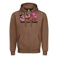 Chestnut peace love  cowgirl Zipper Hoodie - AdoDesignShop