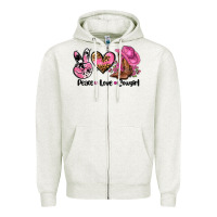 Oatmeal Heather peace love  cowgirl Zipper Hoodie - AdoDesignShop