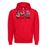 Red peace love  cowgirl Zipper Hoodie - AdoDesignShop
