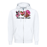 White peace love  cowgirl Zipper Hoodie - AdoDesignShop