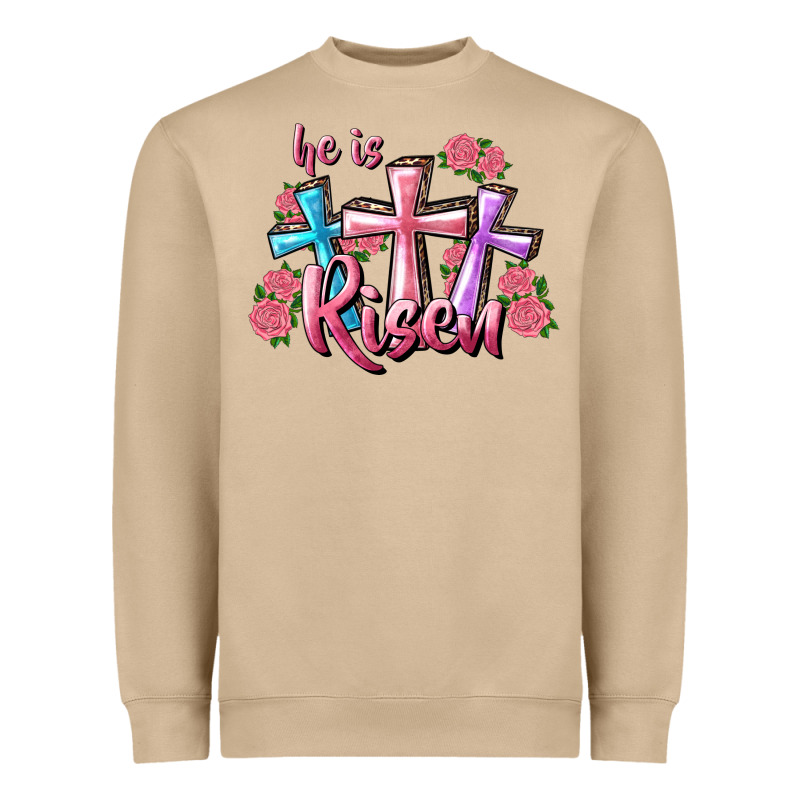 He Is Risen Cross Heavyweight Sweatshirt by RanaPortraitStore | Teevron