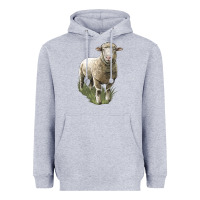 Heather Grey dorset sheep Heavyweight Hoodie - LillyAllenDesigns