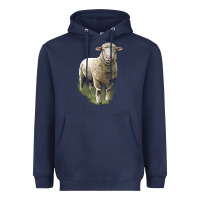 Navy dorset sheep Heavyweight Hoodie - LillyAllenDesigns
