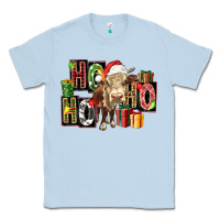 Dusty Blue ho ho ho heifer Classic Tee - FaDigitalArtStudio