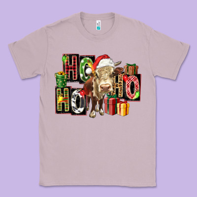 Ho Ho Ho Heifer Classic Tee Designed By Fadigitalartstudio