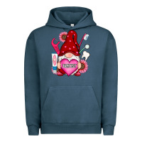 Pigment Midnight Navy valentines day dentist gnome Urban Hoodie - RanaPortraitStore