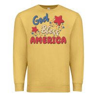 Antique Gold god bless america Premium Sweatshirt - MaliasSmallBusiness