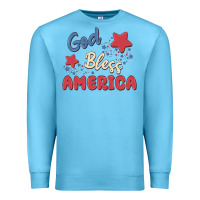 Ocean Blue god bless america Premium Sweatshirt - MaliasSmallBusiness