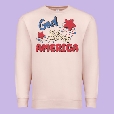 God Bless America Premium Sweatshirt Designed By Maliassmallbusiness