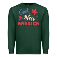Sports Green god bless america Premium Sweatshirt - MaliasSmallBusiness