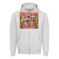 Dove Grey cafecito y chisme coffee cups Zipper Hoodie - Jasminsmagicworld