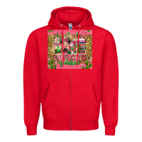 Red cafecito y chisme coffee cups Zipper Hoodie - Jasminsmagicworld