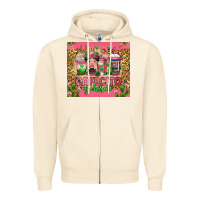 Sandshell cafecito y chisme coffee cups Zipper Hoodie - Jasminsmagicworld