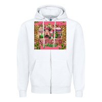 White cafecito y chisme coffee cups Zipper Hoodie - Jasminsmagicworld
