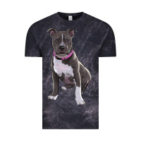 Cloud Black pitbull Vintage Tee - RanaPortraitStore