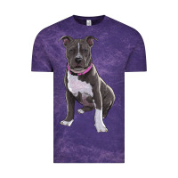 Cloud Purple pitbull Vintage Tee - RanaPortraitStore