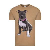 Vintage Coffee pitbull Vintage Tee - RanaPortraitStore